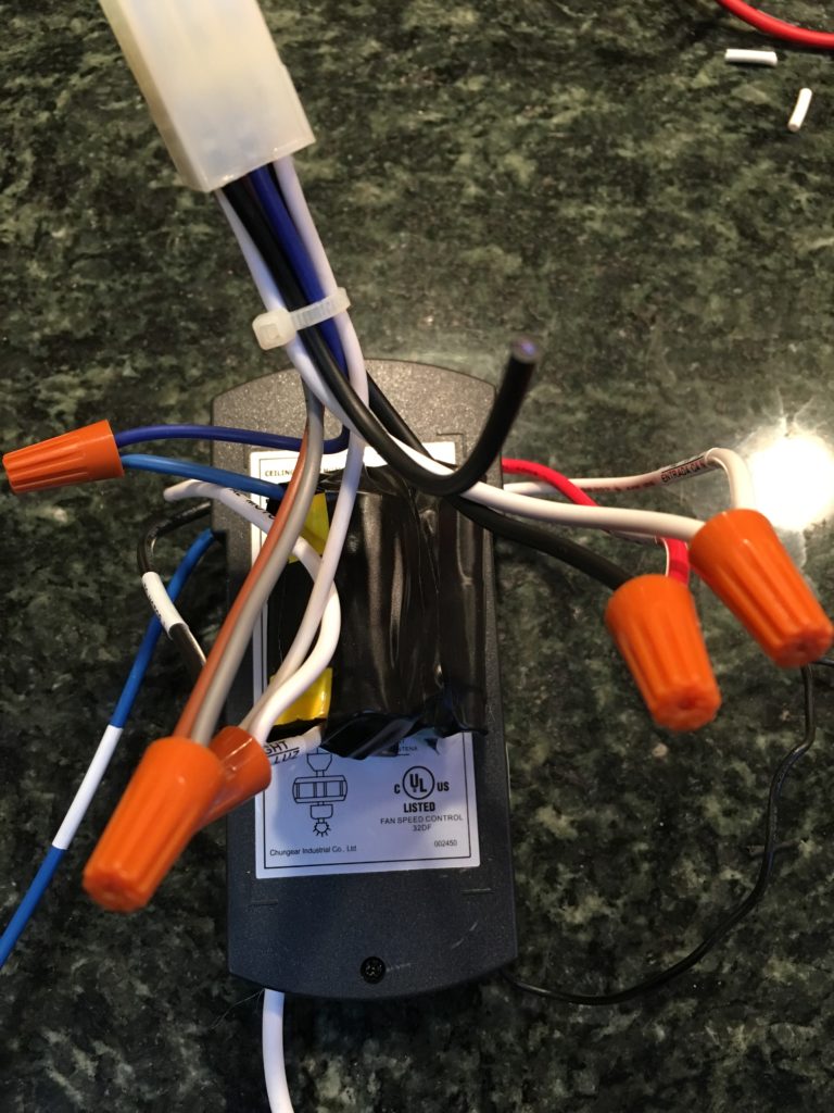 Replacing MR77A Fan Receiver with Hampton Bay Universal Wink Enabled ...